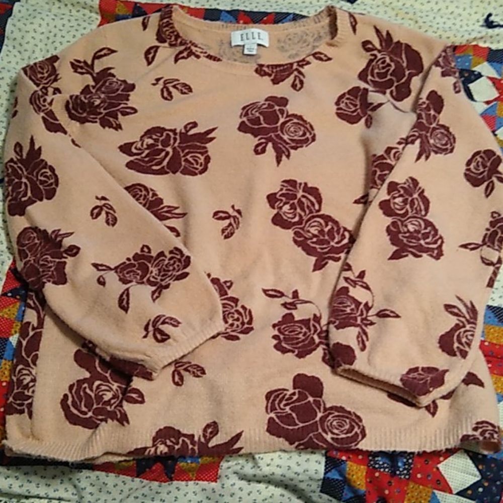 Floral Crew Neck Sweater
